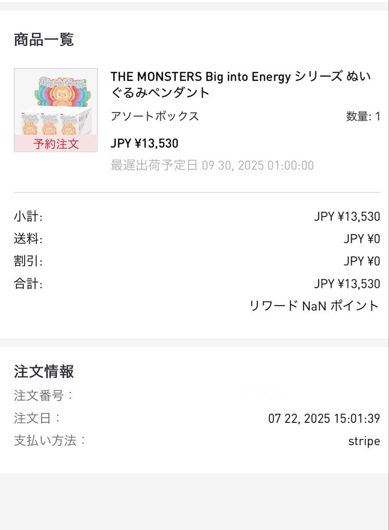 未開封・正規品 ラブブ Big into Energy ア ソートボックス 1個