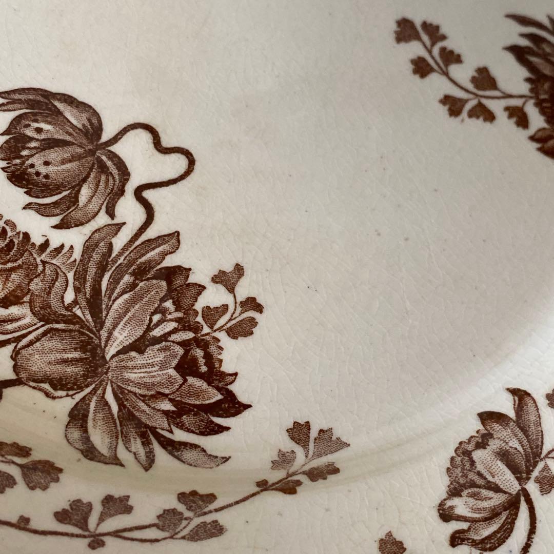 U&C sarreguemines ROYAT茶色　プレート