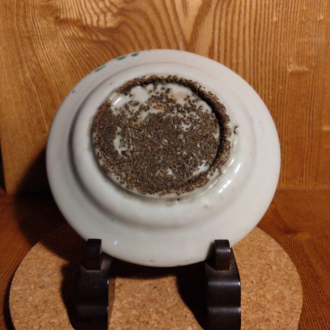 呉須赤絵　仏桑華図　明朝末期　皿