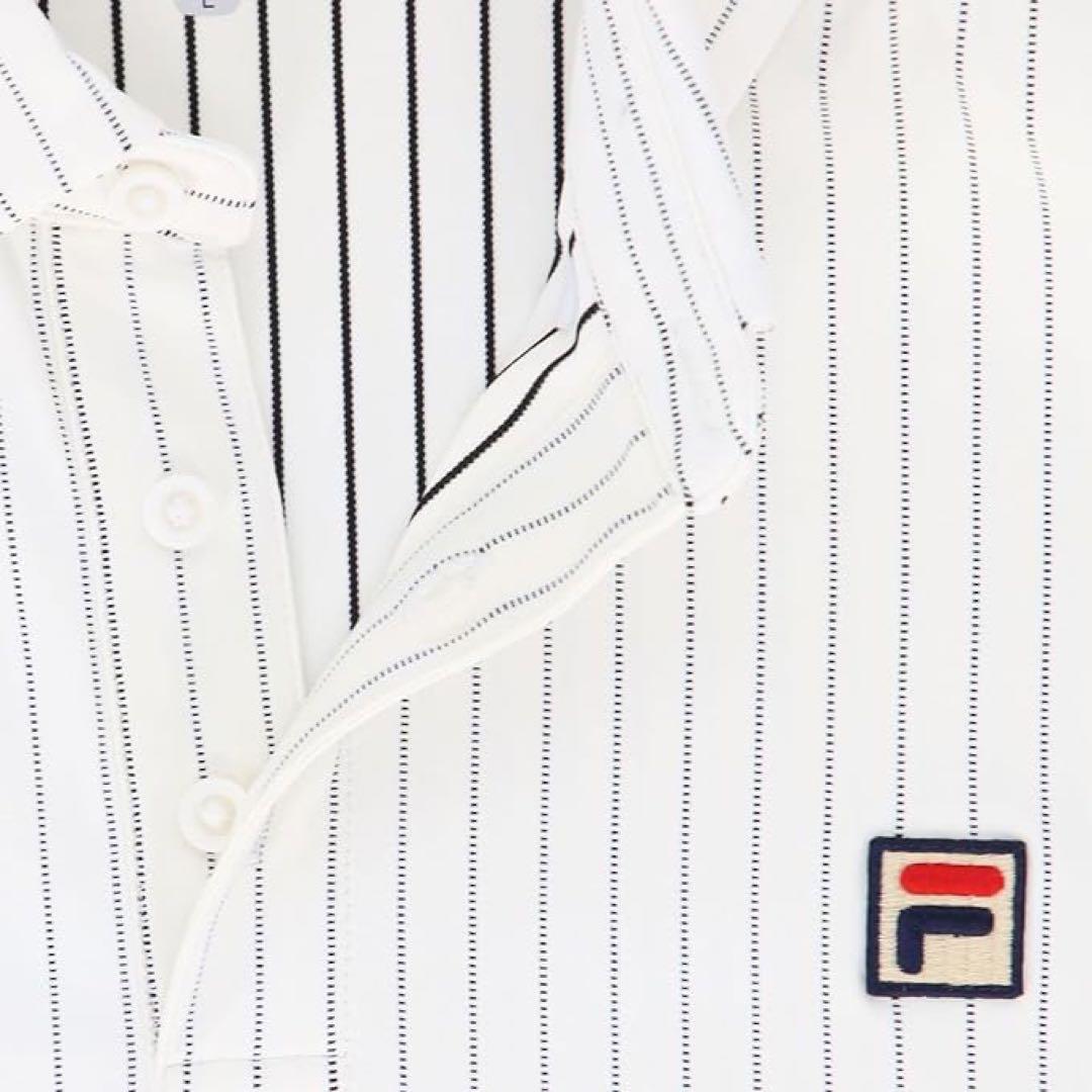 FILA フィラ テニスウェア 半袖ゲームポロシャツ VM5628白メンズM新品