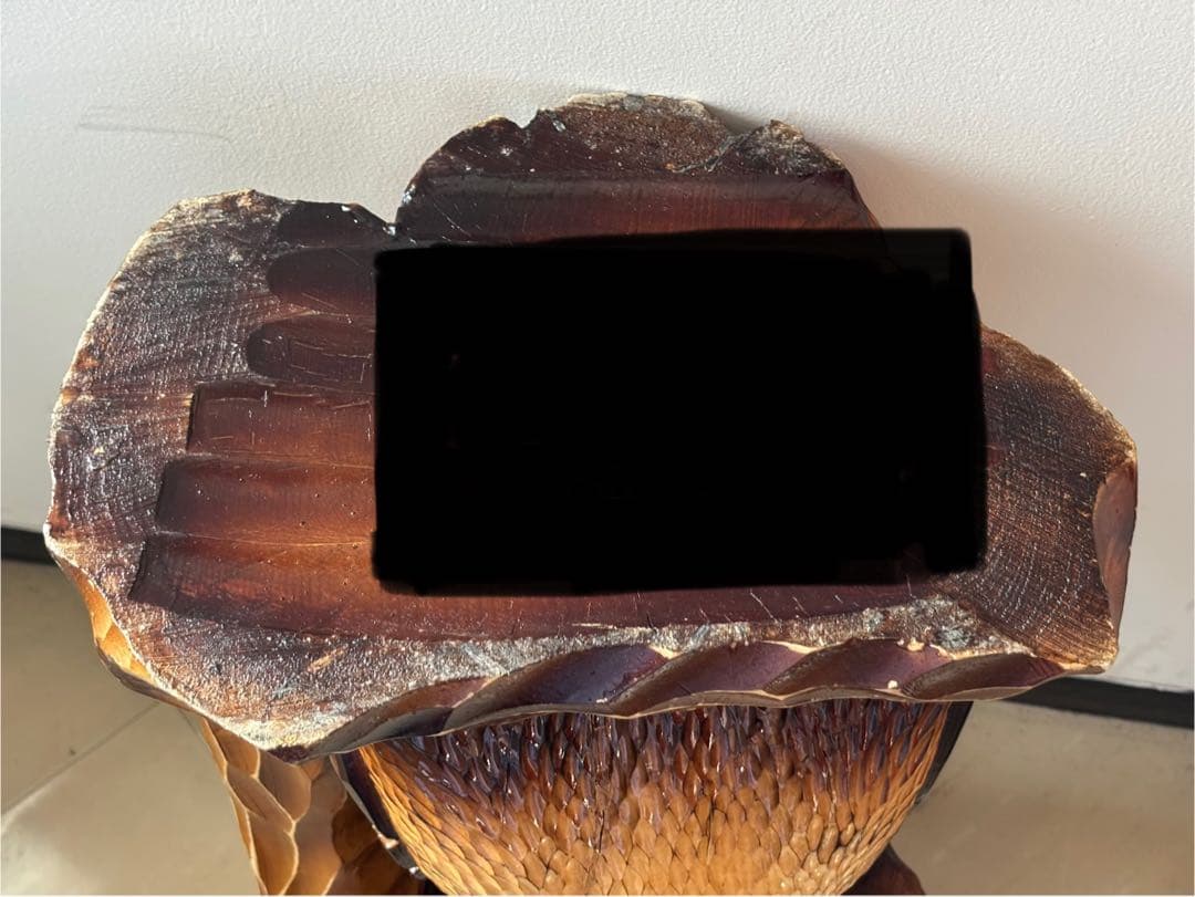 フクロウ 置物 梟 ふくろう 木彫 高さ約73cm オブジェ