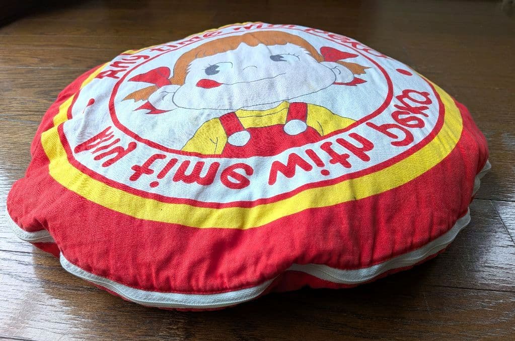 【非売品　レア】ペコちゃん クッションブランケットストライプ）コレクターアイテム