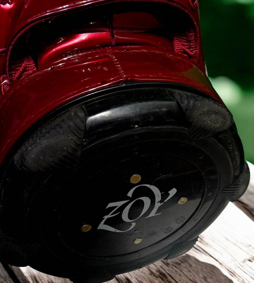 送料無料/美品　Zoy 高級エナメル大型・キャディバッグRED