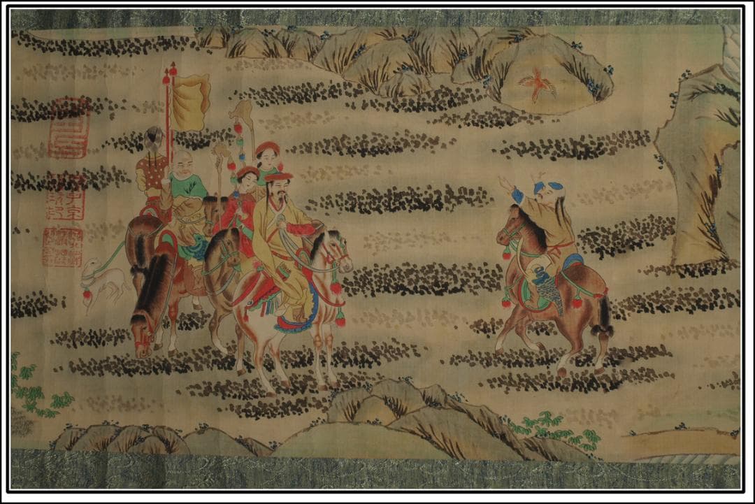 骨董市仕入れ品　中国明時代の掛軸　王宝作 激安骨董品　 BD421A8-2