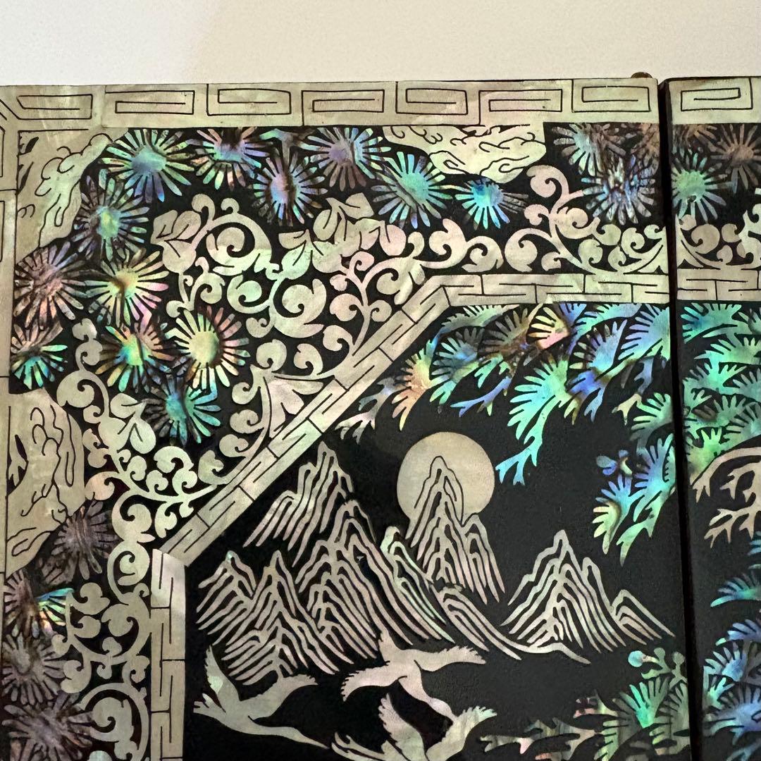 螺鈿細工　韓国工芸品　小物入れ