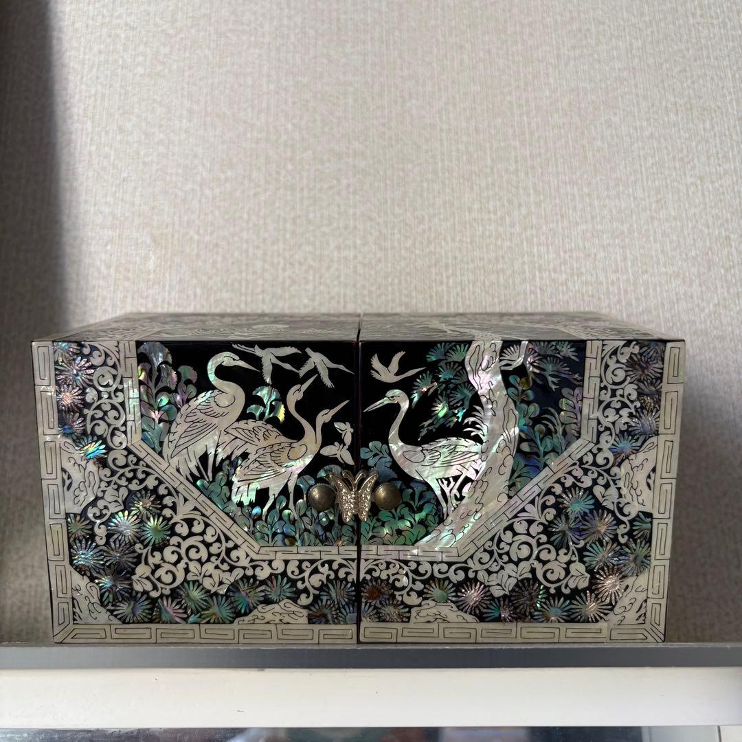 螺鈿細工　韓国工芸品　小物入れ