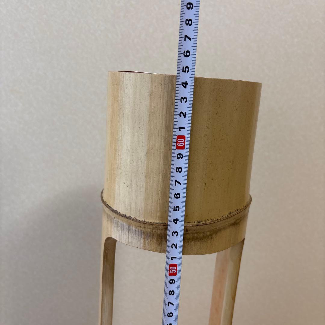 86 美品　根なし　二重切り　二重切　 生け花　竹花入れ　華道具