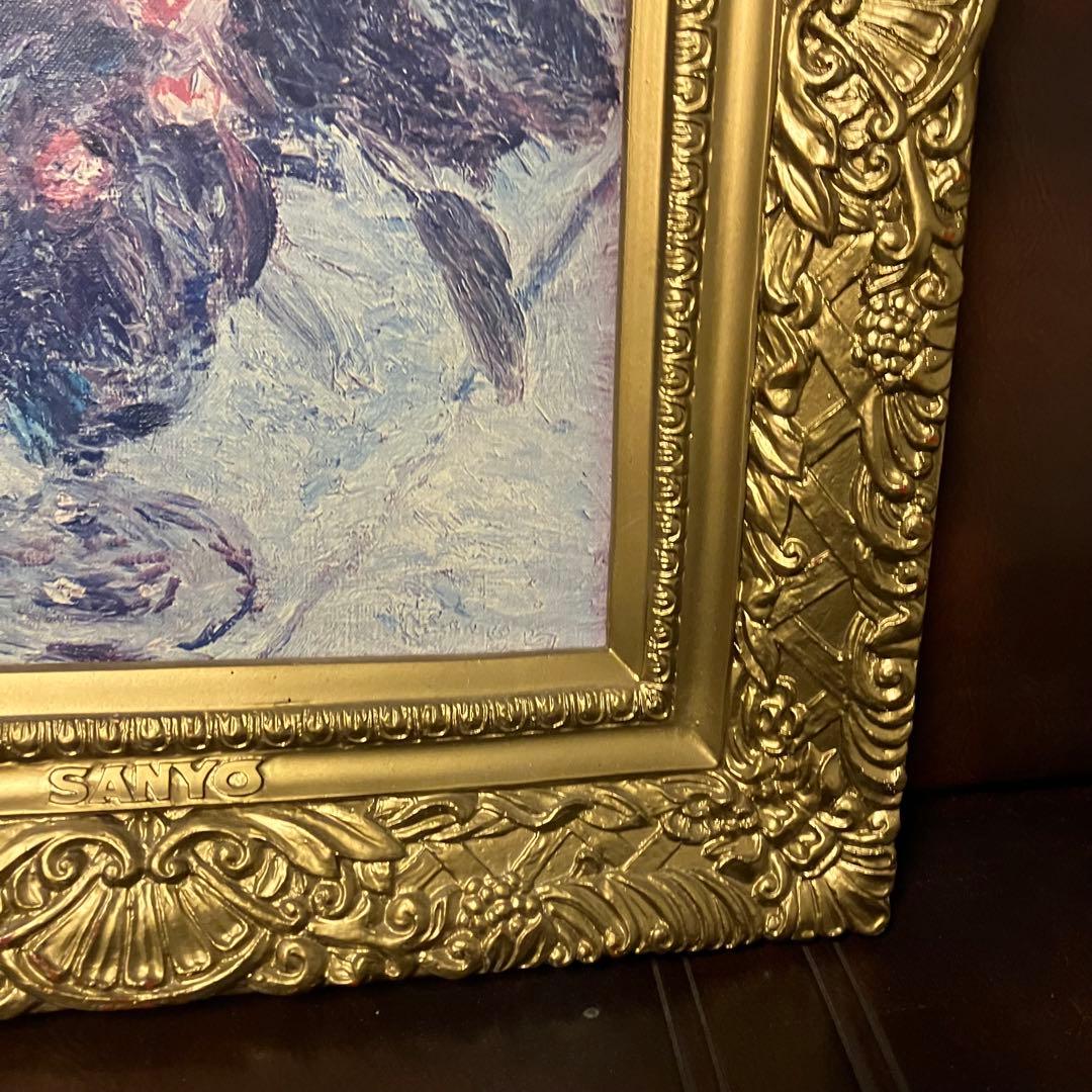 希少 SANYO ルノワール ばら バラ 金彩 額縁