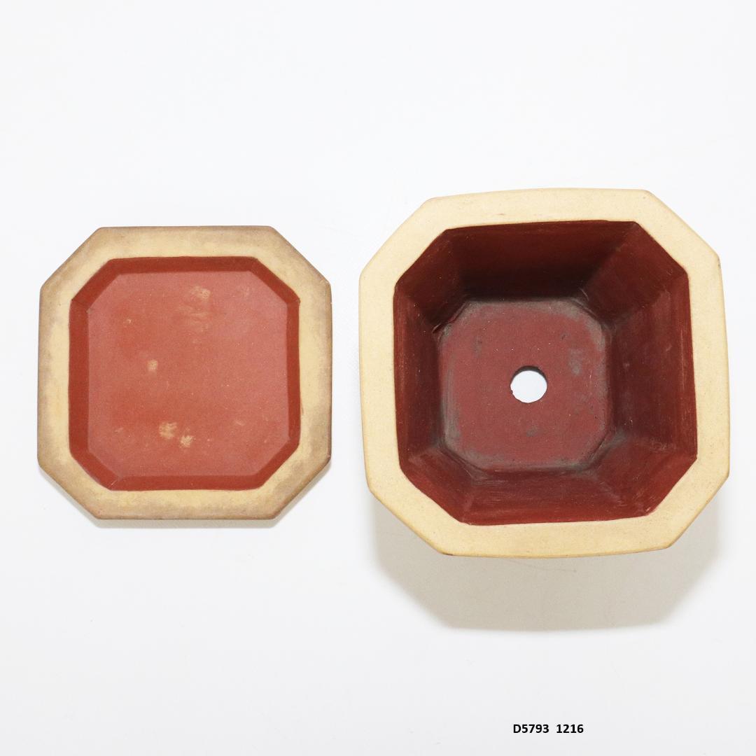 中国 唐物 古盆器 白泥釘彫絵梅花漢詩文