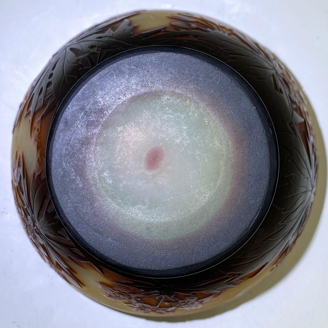 エミールガレ　鵬雲斎　茶碗　共箱　直径14㎝　チコヒ　東な7-0921⭐︎1F