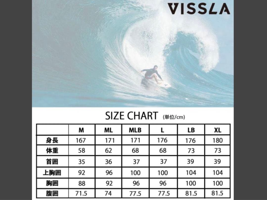 VISSLA 5/3mm セミドライ ECOSEAS起毛 ロングチェストジップ