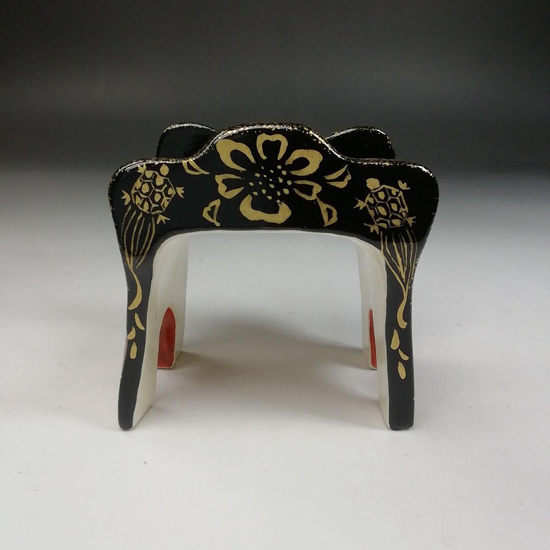 Ｗ４６　蓋置　『鞍　蓋置』『橋本城岳 造』　共箱　茶道具