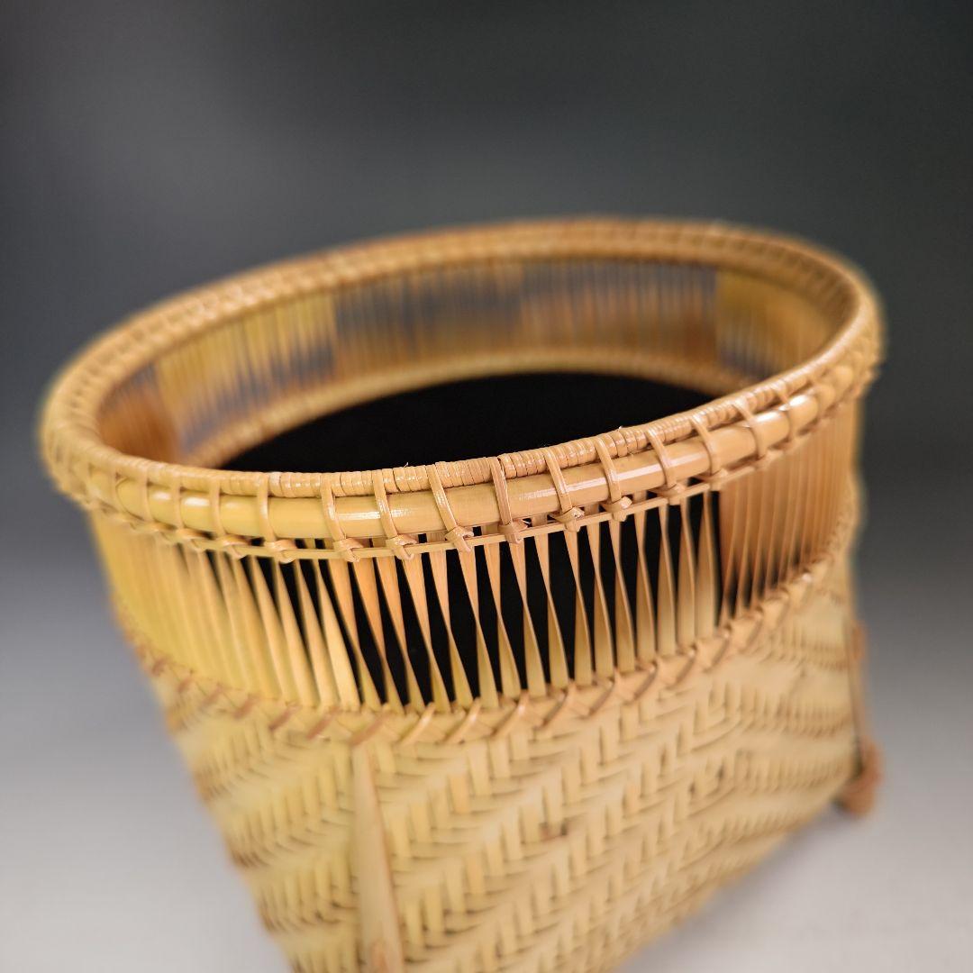 イ833 炭斗『和田青竺』『淡々斎好写　清風篭　炭斗　炭籠　共箱』茶道具