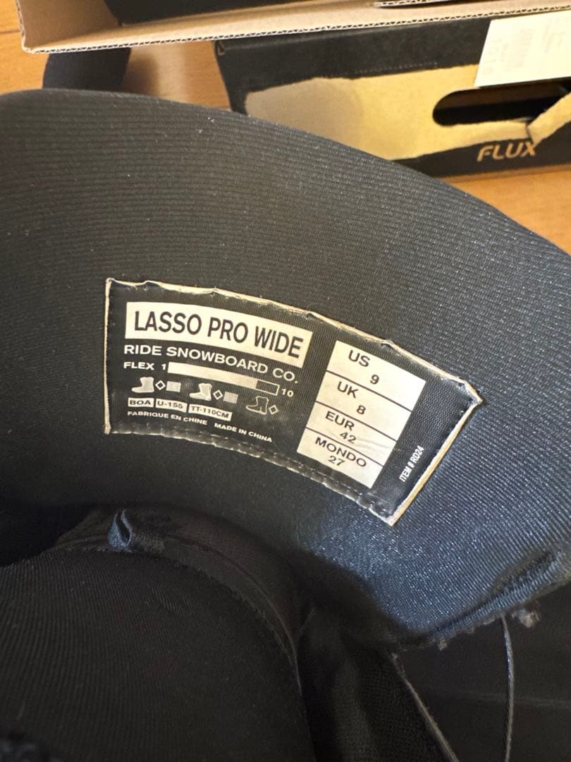 【ほぼ未使用】24-25モデル RIDE LASSO PRO WIDE 27cm