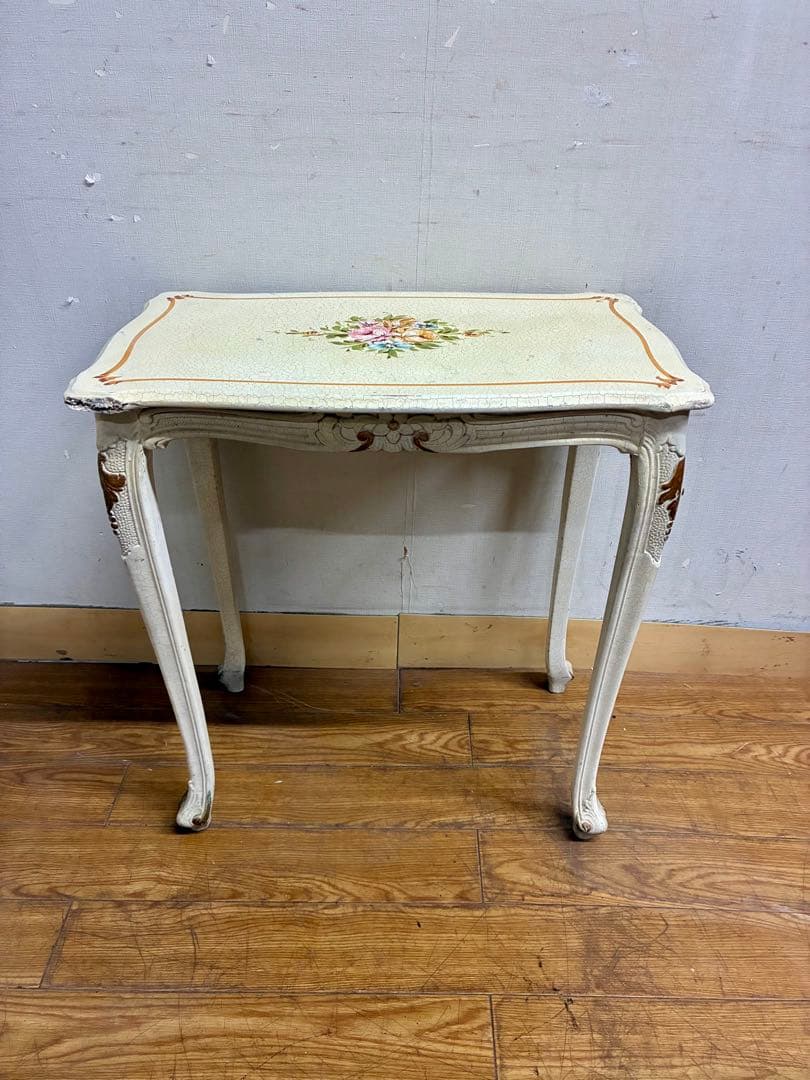 ハルボン☆管403☆イタリア製☆ロココ調☆姫系☆ヒビ加工☆ネストテーブル