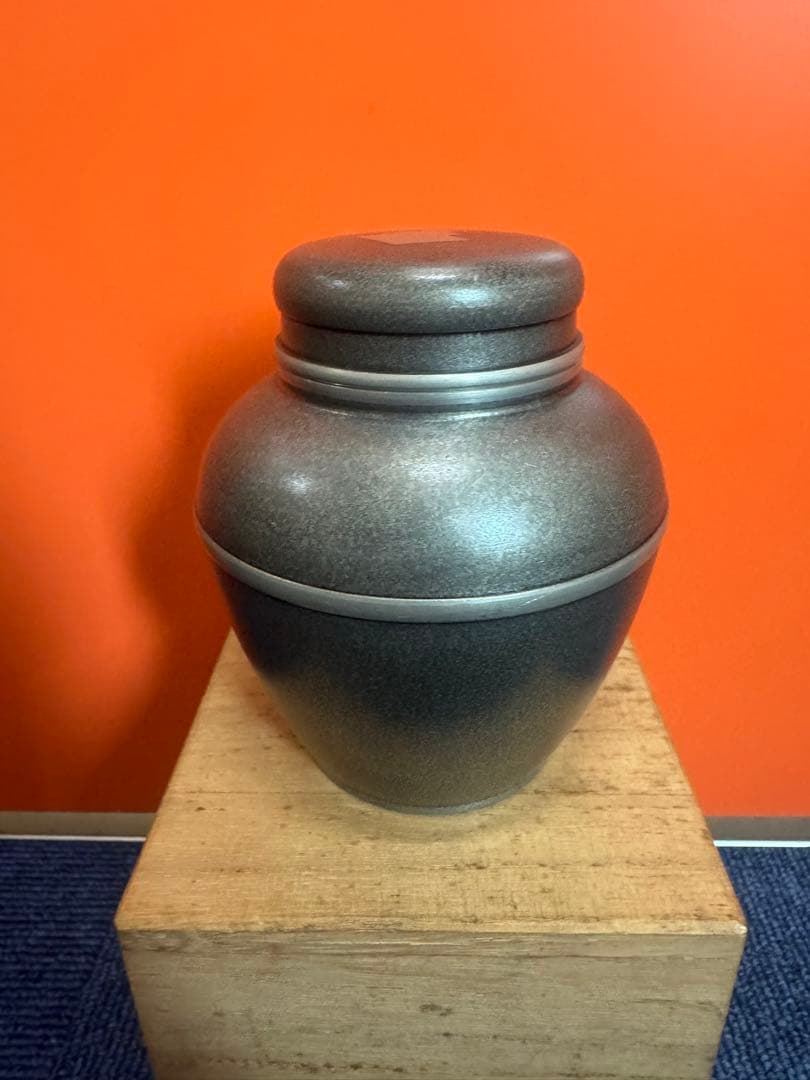 1759 清課堂　錫製　茶入