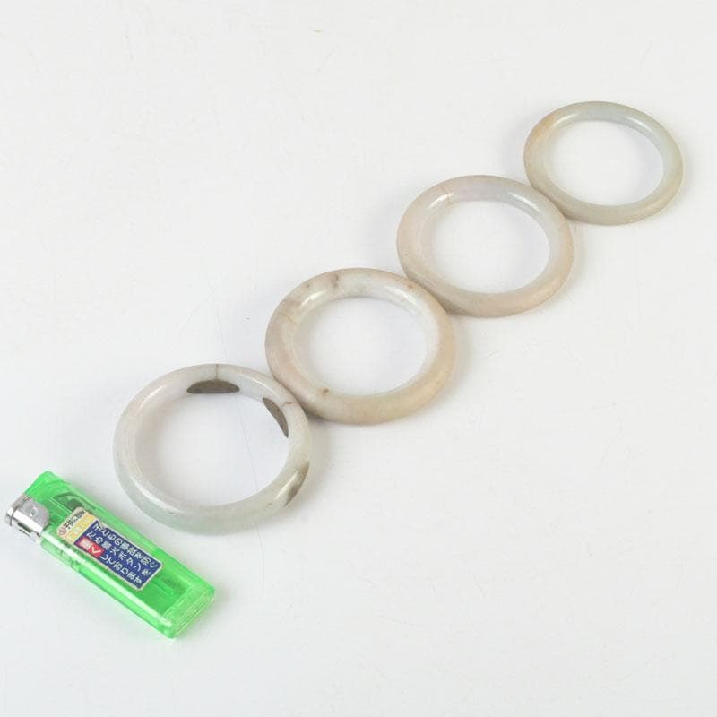 中国　玉石彫刻　玉器　環　装飾品　4点まとめて　V　9786