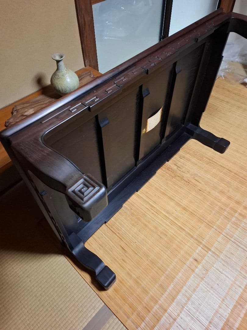 木製伝統的座卓 ダークブラウン(したん)