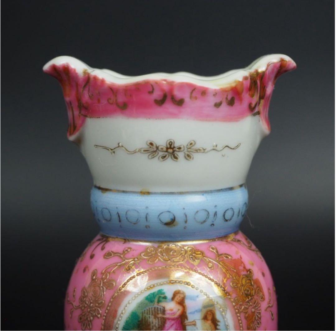 送料無料　時代物　CHUBU CHINA(中部陶器) 輸出向け燭台一対