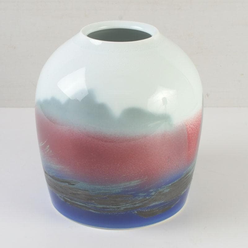 有田焼　前田泰昭作　彩韻　壷　共箱　C　9864A