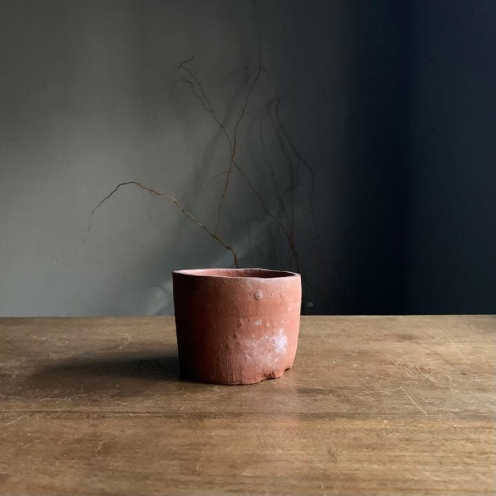 壺屋 焼締 筒茶碗 火入 古琉球 琉球美術 壺屋焼 古美術 古道具 アンティーク