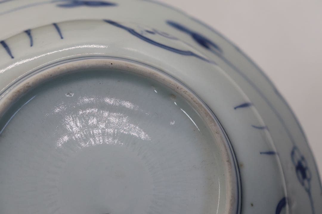 中国　明時代　南京染付鉢　共箱　送料込み1223