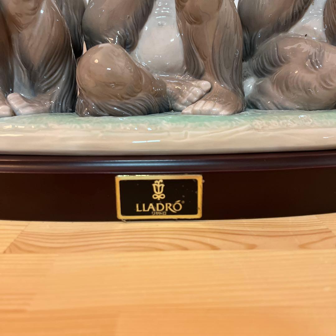 【レア】【150体限定品】リヤドロ　7508 三匹の猿 置物 陶磁器