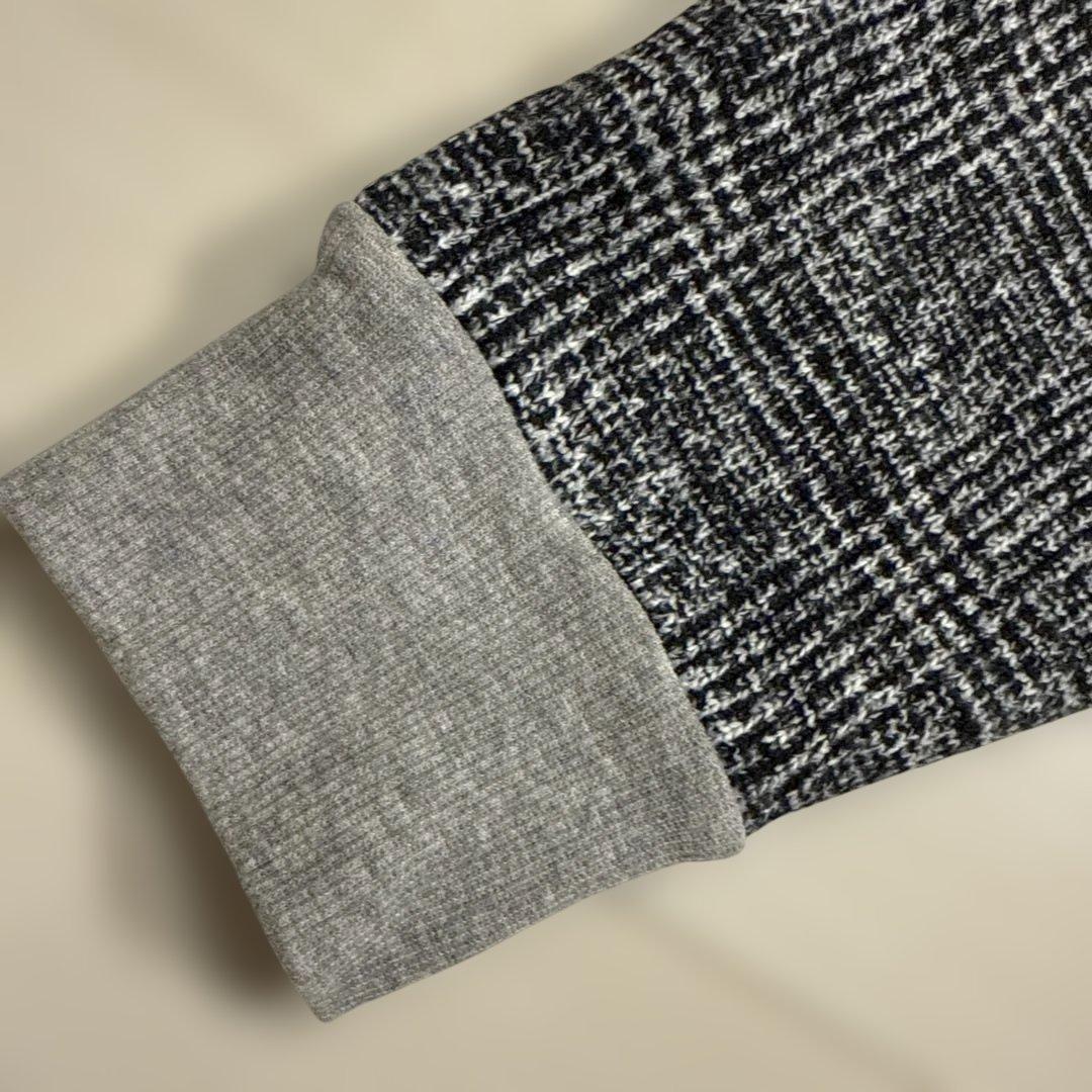 ラウラフェリーチェ　ビアネロ　メンズ　ハーフジップ　裏起毛　ニットブルゾン　LL