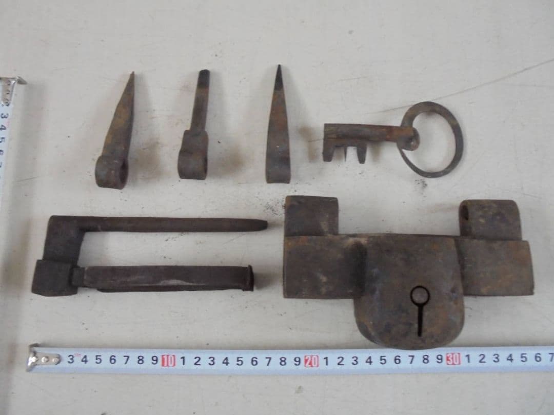 AKa6349　日本四大錠の一つ　因幡錠　鍵付き