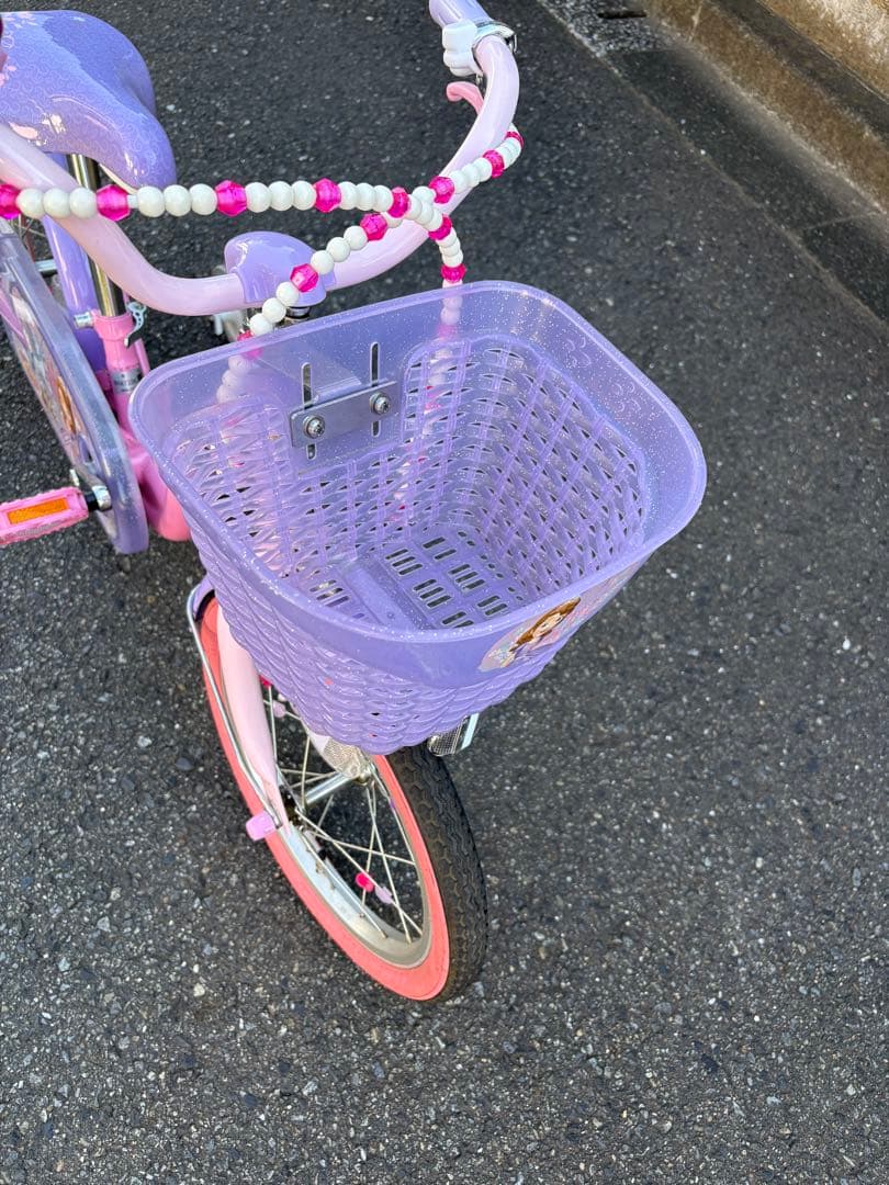 みぃ【室内保管】ソフィア　幼児用　自転車 補助輪付き　18センチ　中古品