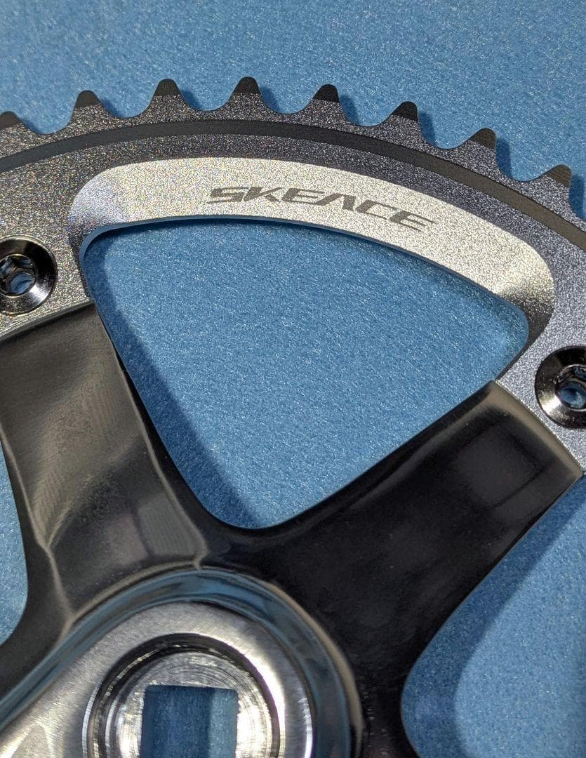 SKEACE スクエアテーパー ピスト用クランク 165mm 48T 　シルバー