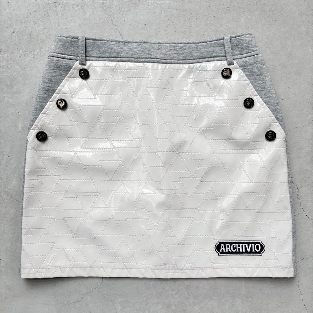 archvio アルチビオ ゴルフ スカート ロゴ ペチコート付き 38