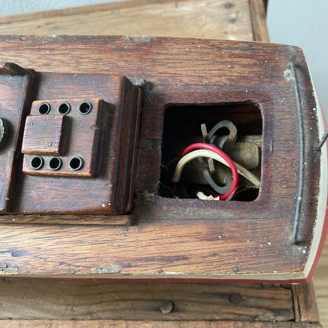 フランス製1940-50年代ハンドメイドビンテージシップボート　船　模型