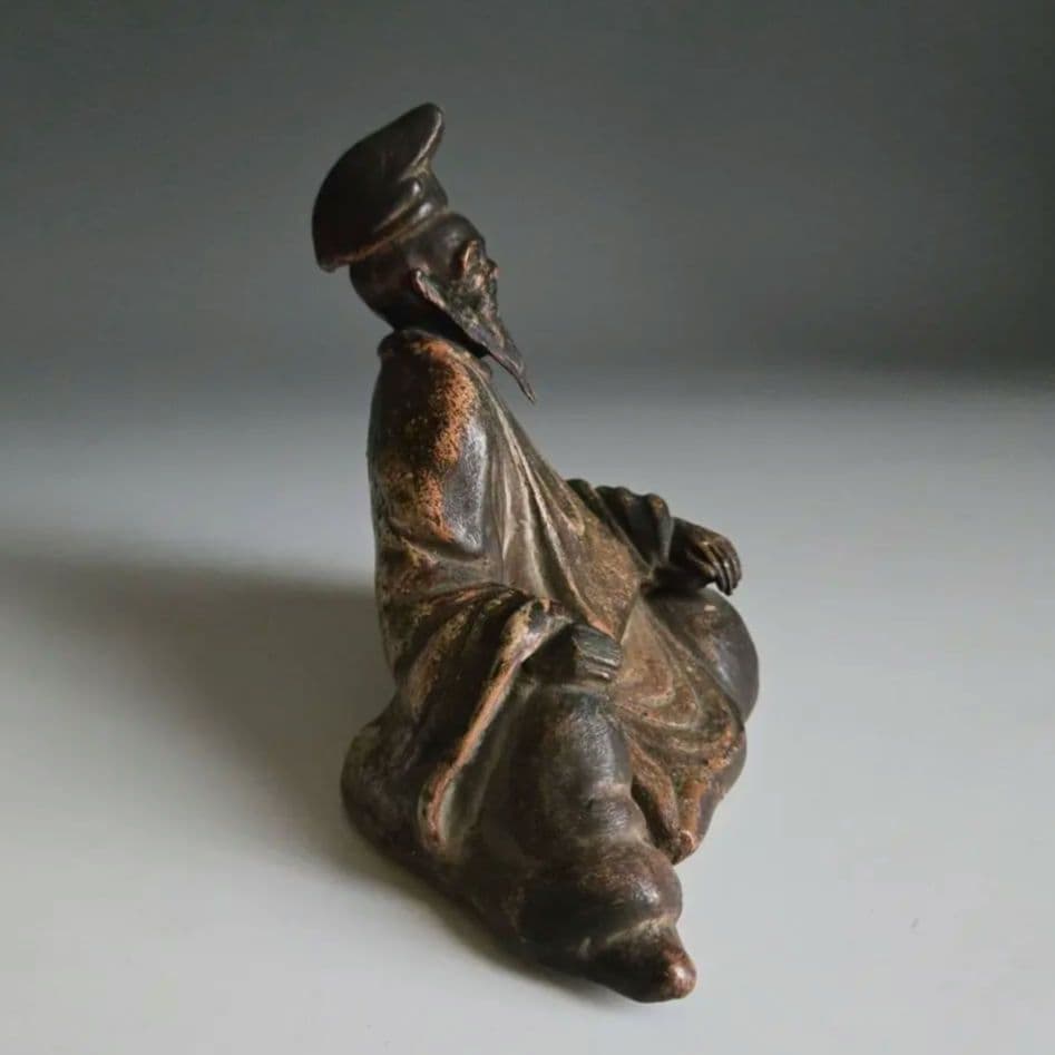 M-1245　備前焼 柿本人麻呂像　在銘