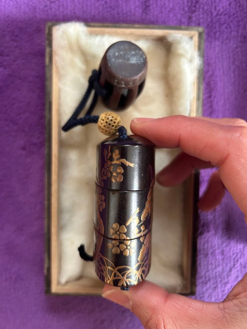 印籠 山水風景 根付 薬入れ 小物入れ