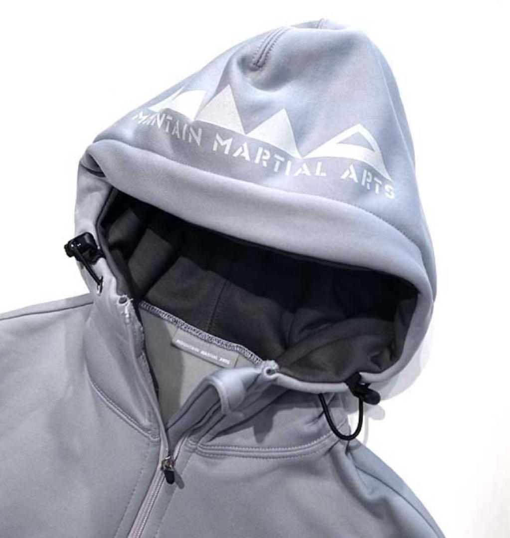 MMA POLARTEC フルジップフードジャケット グレー