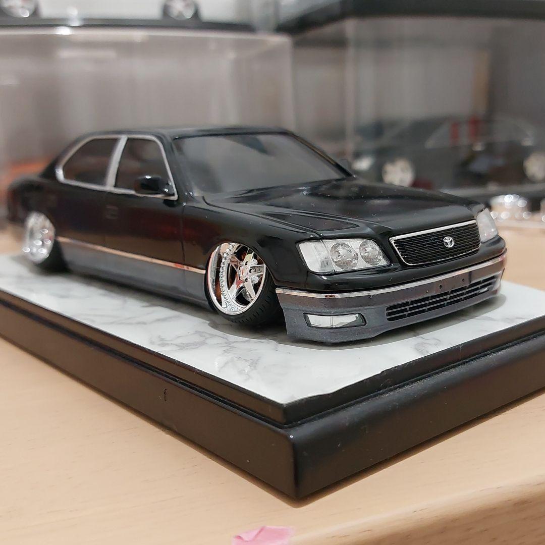 プラモ　アオシマ　セルシオ　タイヤ　ホイール　シャコタン