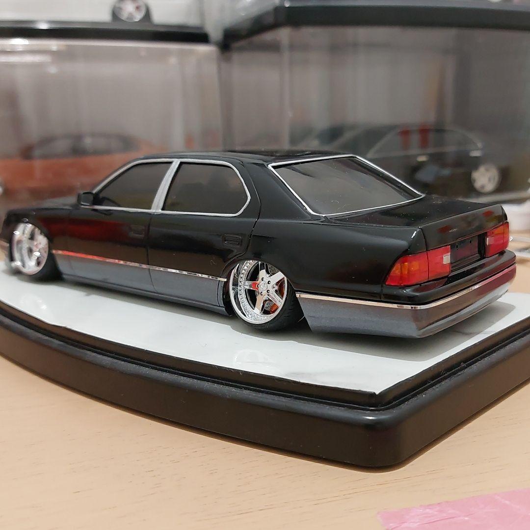 プラモ　アオシマ　セルシオ　タイヤ　ホイール　シャコタン