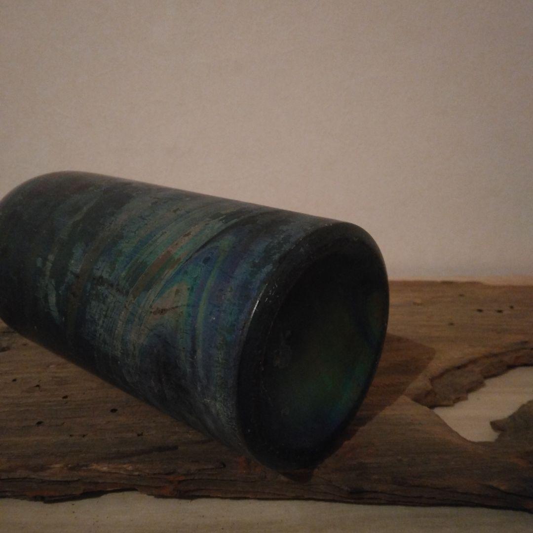 アンティークボトル　銀化ガラス