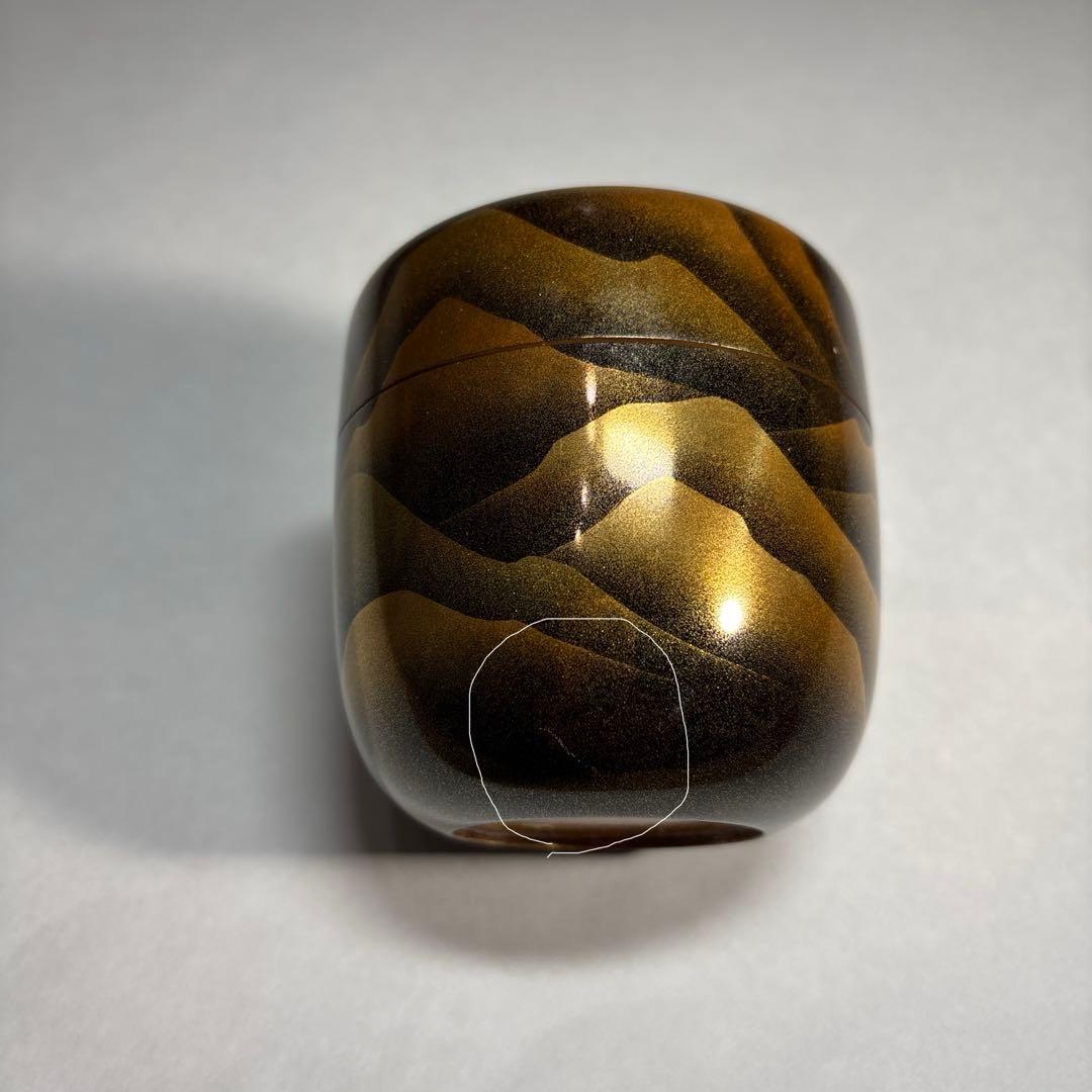 田村一舟　研出遠山　大棗 内梨地(桐箱入)