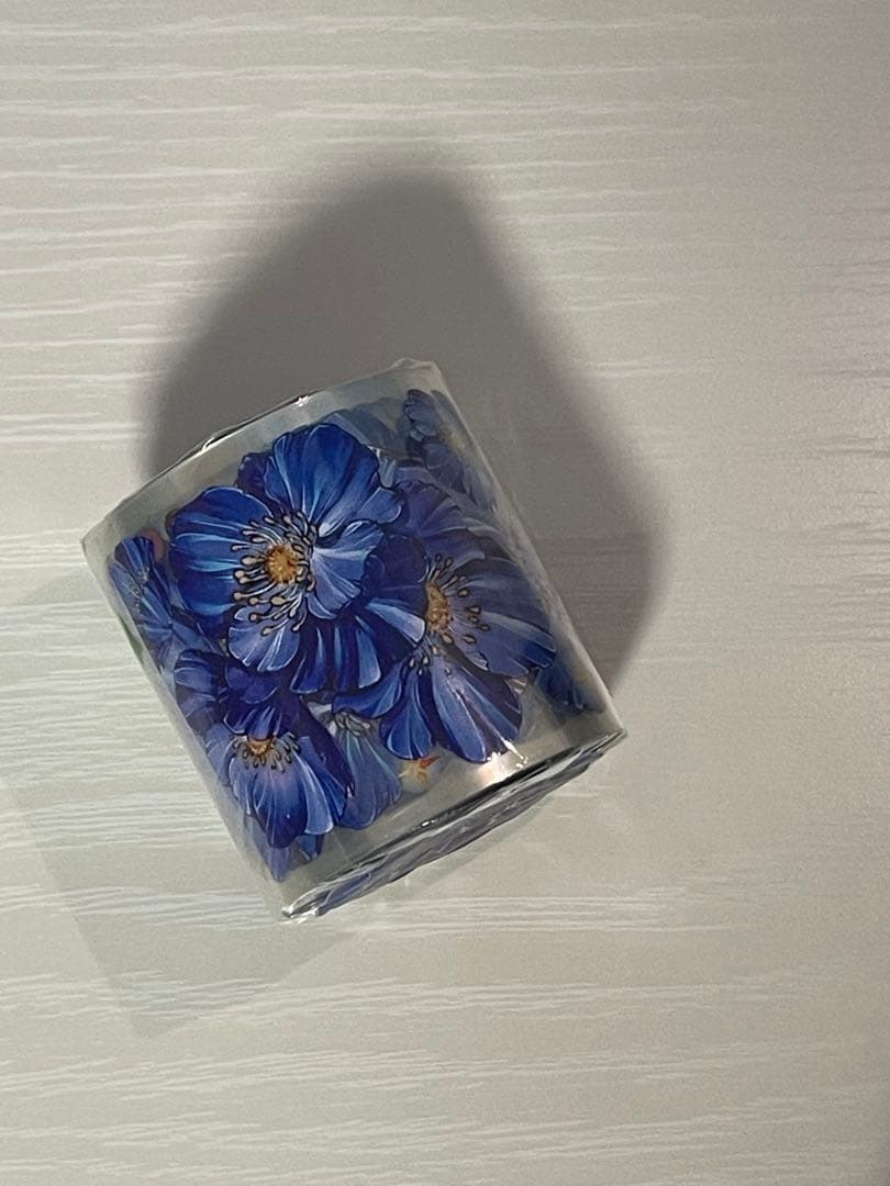 海外PETマステ 青バラ 花柄5本