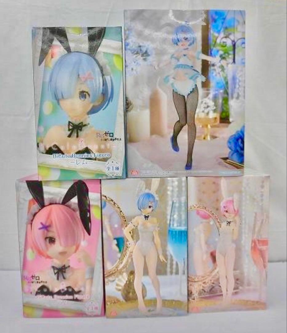 Re:ゼロから始める異世界生活 『未開封』リゼロレム ラム フィギュ5体セット