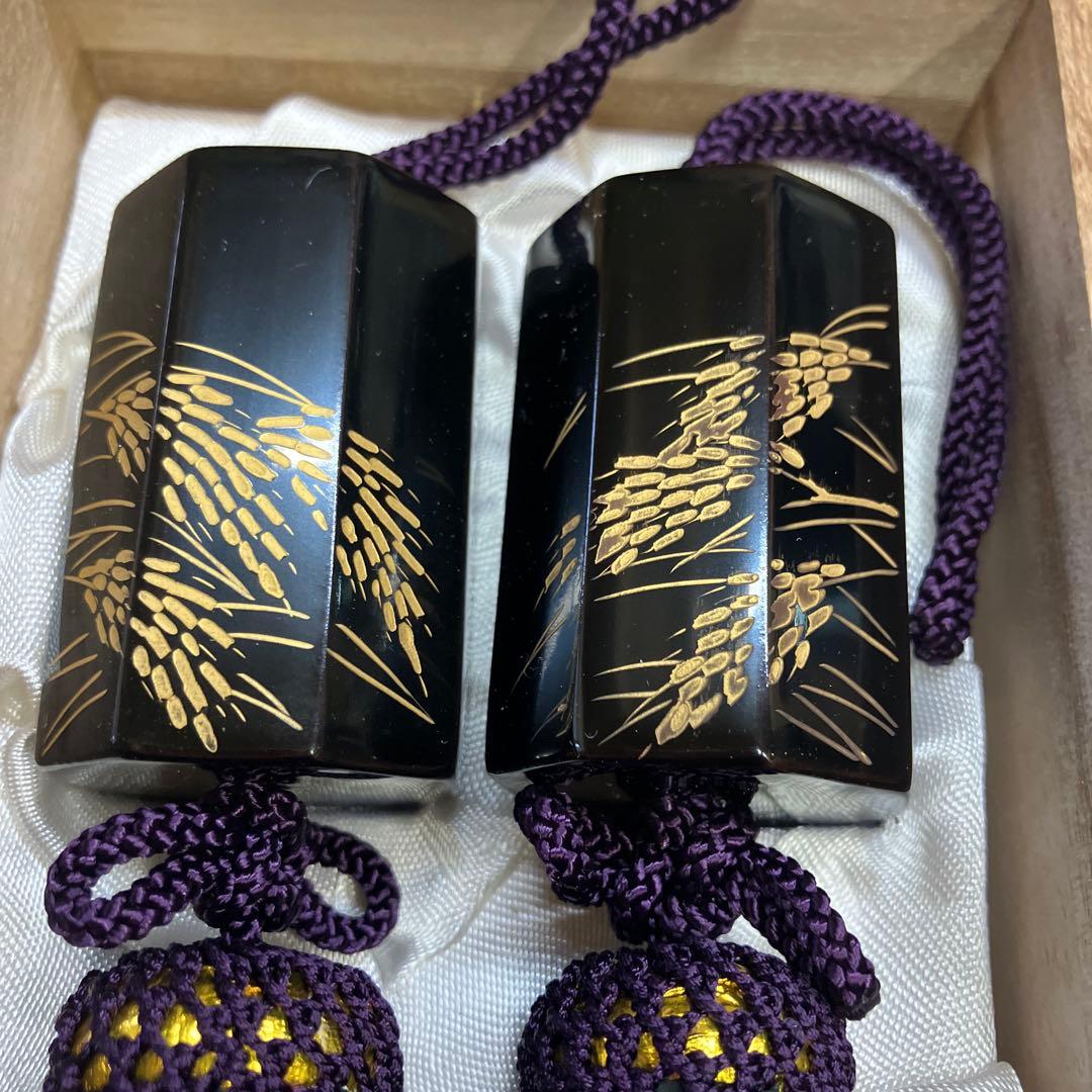 高級輪島塗　風鎮　共箱