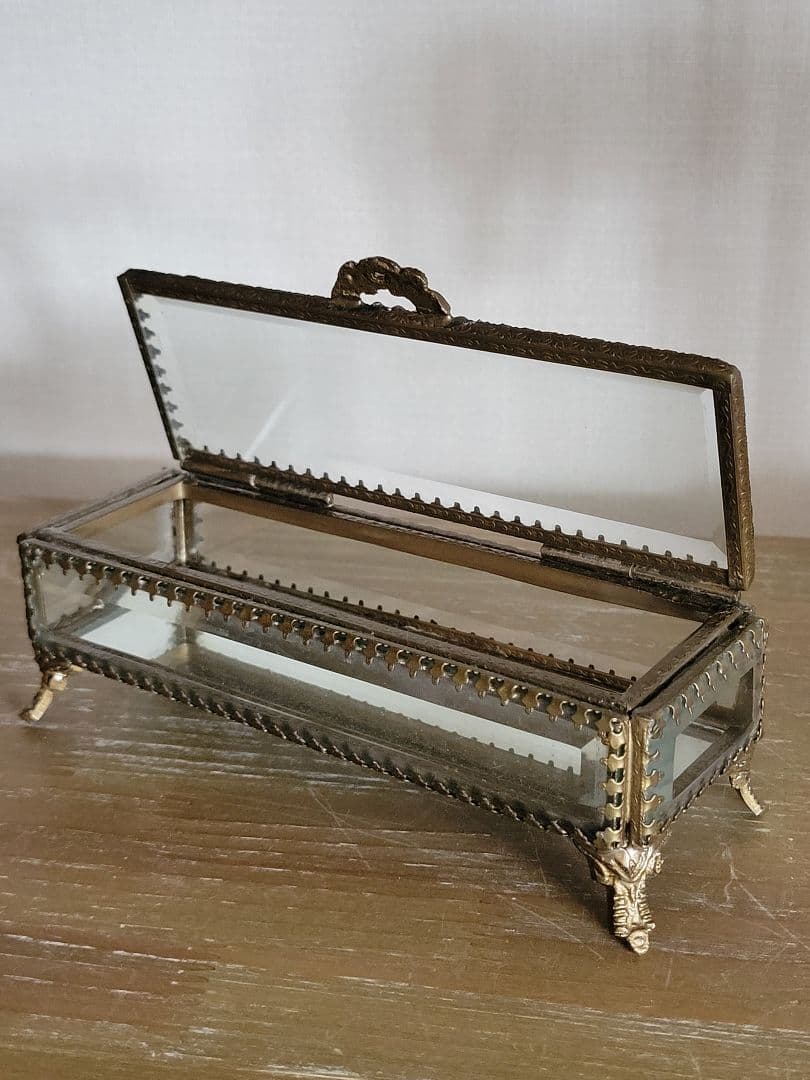 み*茂様 フランスアンティーク　ジュエリーボックス　ガラス小物入れ