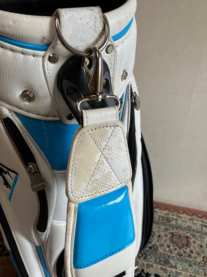 le coq sportif キャディバッグ ホワイト/ブルー