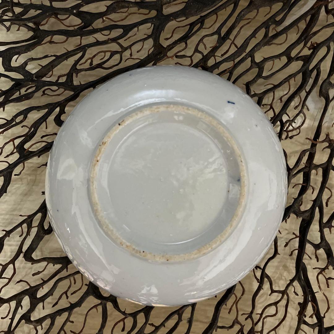 骨董　古伊万里　図変わり印判　超希少図案　動物園　著書掲載同手品　小皿　１客限り