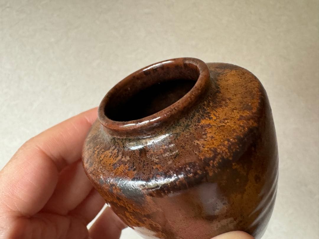 古瀬戸　真如堂茶入　茶道具