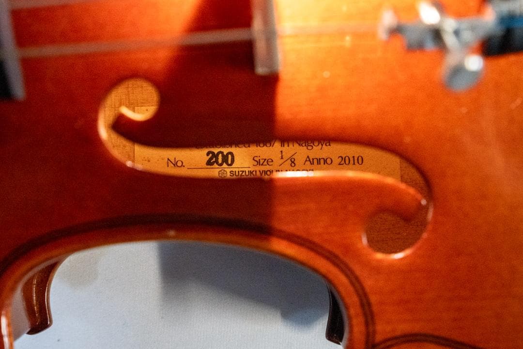 SUZUKI★スズキ★鈴木バイオリン★No.200★1/8★2010年★ケース付