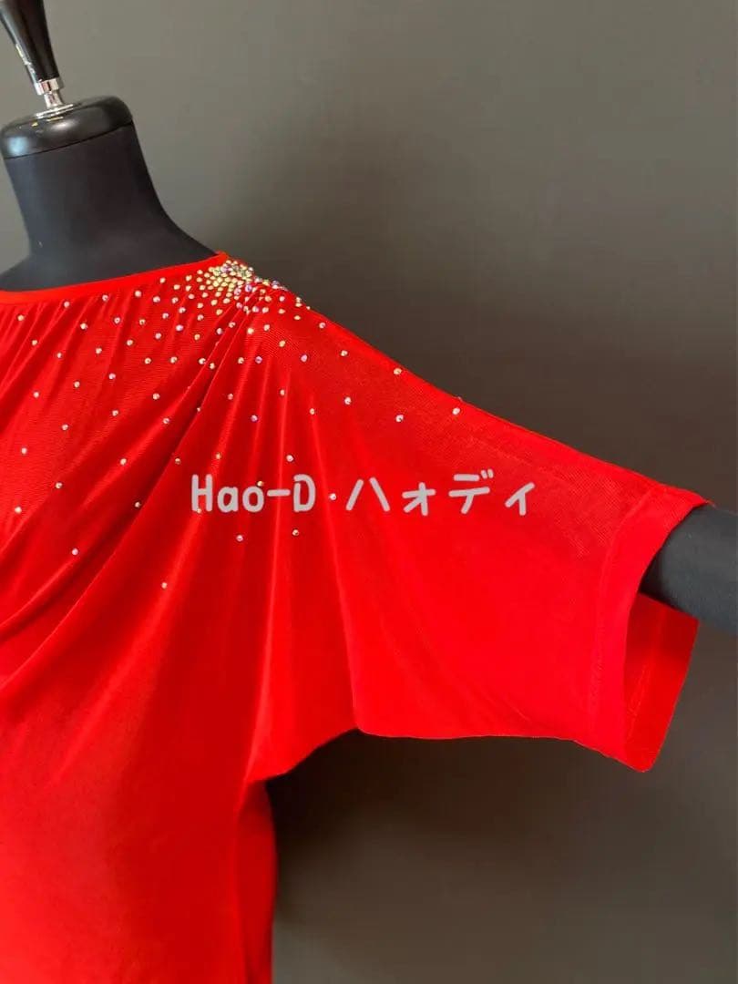 社交ダンス★新品同様★衣装★レッスンウェア★豪華ストーン装飾★トップス