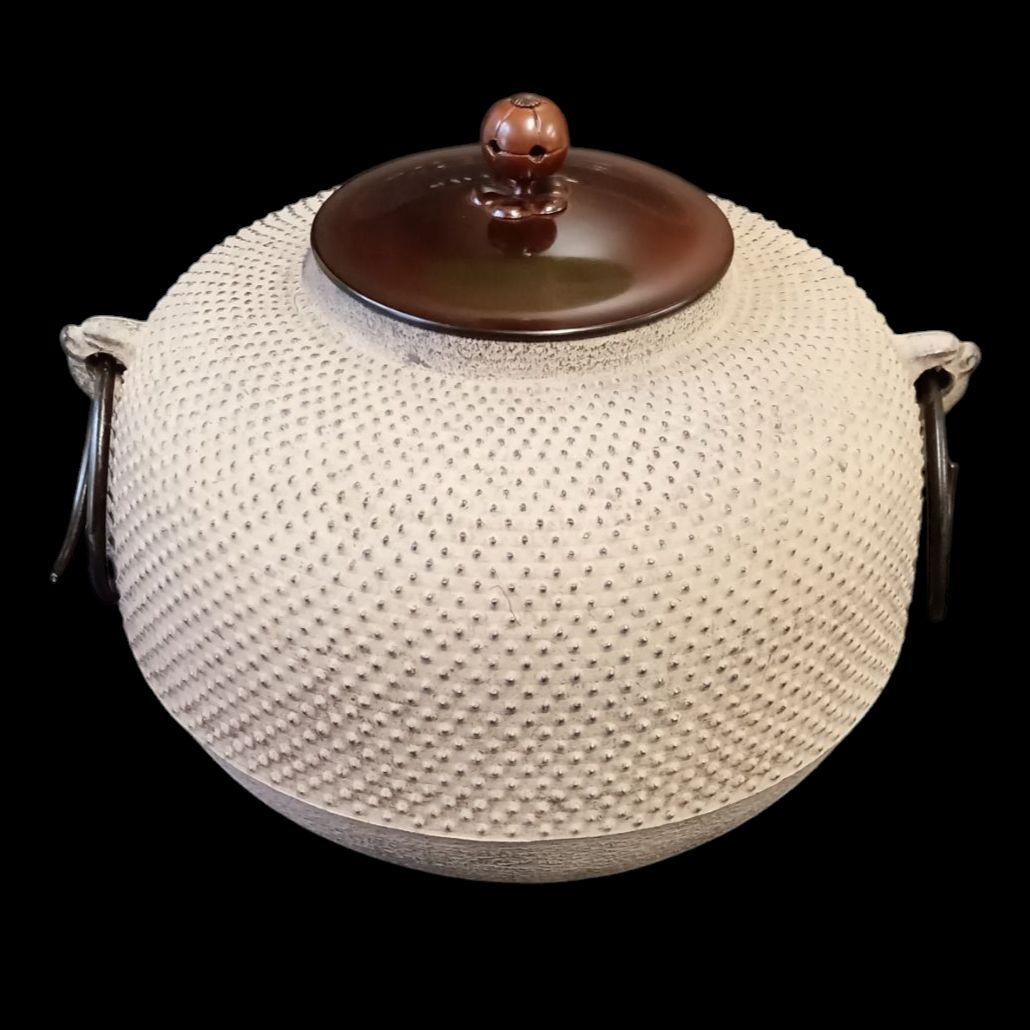 大きめ 人間国宝 高橋敬典 霰丸釜 霰丸茶釜